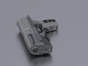Custom SciFi Armed Pistol 3D Model