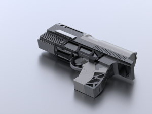 Custom SciFi Armed Pistol Modelo 3D