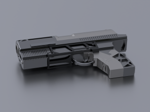 Custom SciFi Armed Pistol Modelo 3D