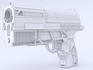 Custom SciFi Armed Pistol Modelo 3D