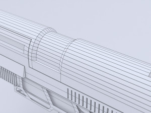 Custom SciFi Armed Pistol Modelo 3D