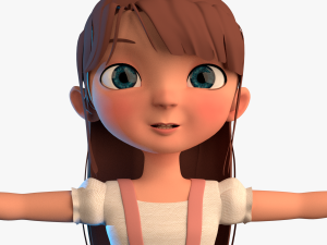 cartoon girl 3Dモデル