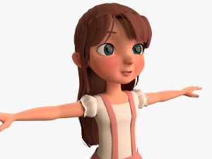 cartoon girl 3Dモデル
