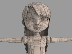 cartoon girl 3Dモデル