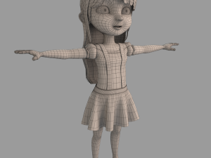 cartoon girl 3Dモデル