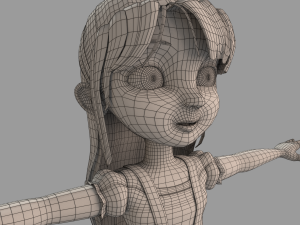 cartoon girl 3Dモデル