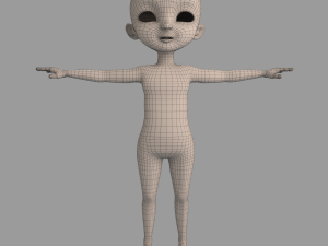 cartoon girl 3Dモデル