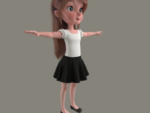 cartoon girl 3Dモデル