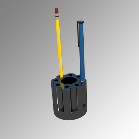 pencil pot 3D Baskı Modeli .c4d .max .obj .3ds .fbx .stl .blend 