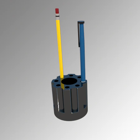 pencil pot 3D Print Model .c4d .max .obj .3ds .fbx .stl .blend 