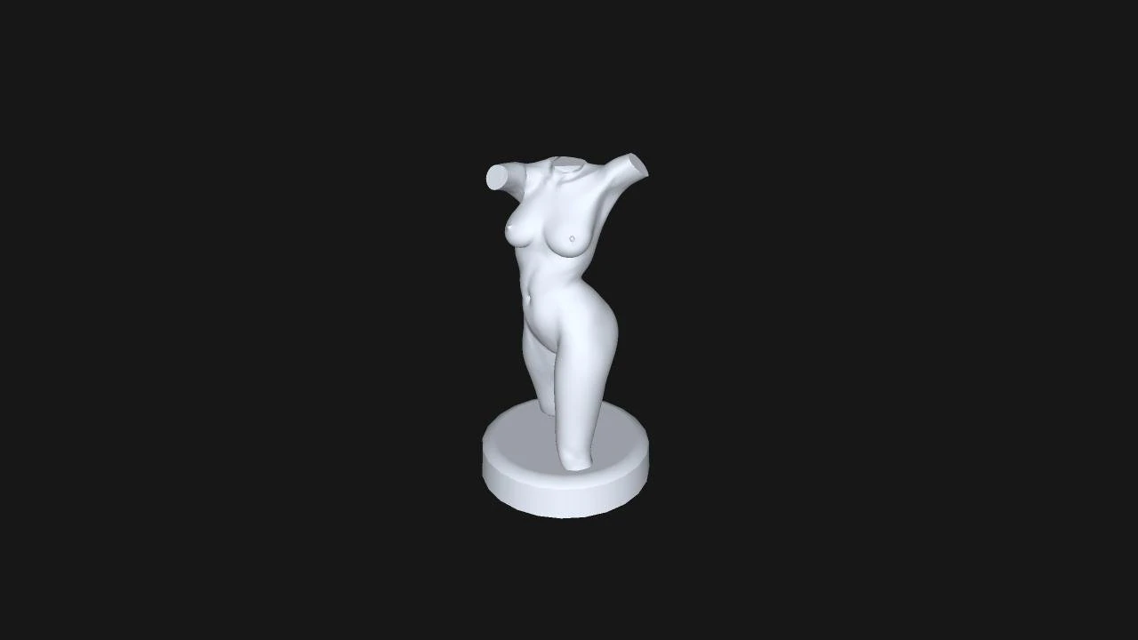 sculptural torso 3D Print Model .c4d .max .obj .3ds .fbx .stl .blend 