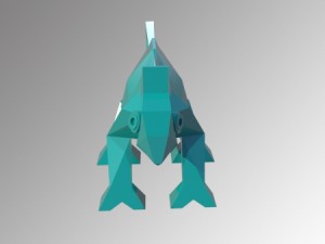chameleon low poly Modello di stampa 3D