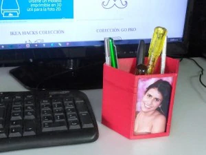 pencil pot photo holder 3D Print Model