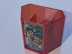 pencil pot photo holder 3D 打印模型