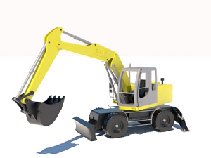 bulldozer 3D 프린트 모델