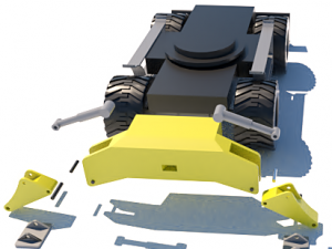 bulldozer 3D Baskı Modeli