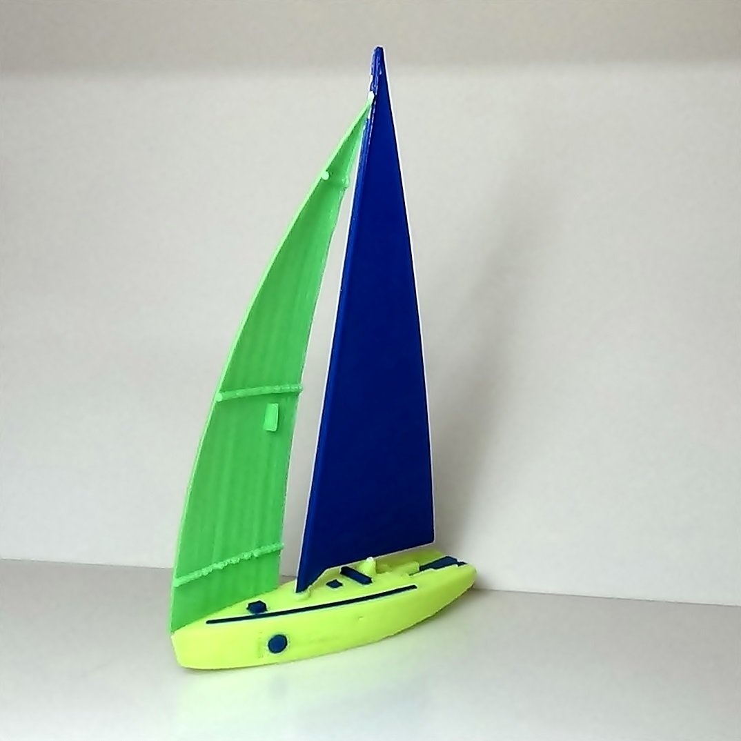 3d printed sailboat model