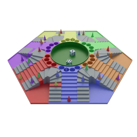 parchis of 6 seats 3D Print Model .c4d .max .obj .3ds .fbx .stl .blend 
