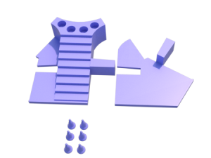 parchis of 6 seats 3D-printmodel