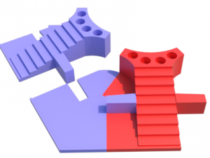 parchis of 6 seats 3D-printmodel