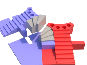 parchis of 6 seats 3D-printmodel