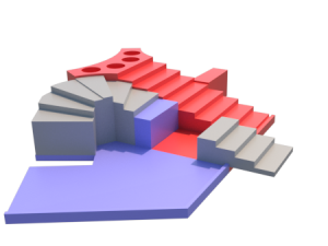 parchis of 6 seats 3D-printmodel