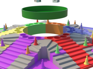 parchis of 6 seats 3D-printmodel