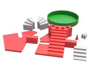 parchis of 6 seats 3D-printmodel