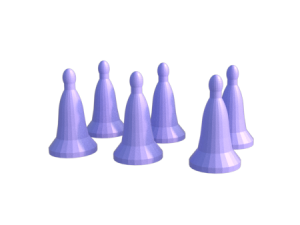 parchis of 6 seats 3D-printmodel