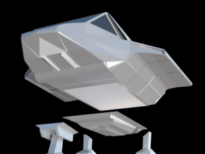 skyfighter - t-47 3D-Druckmodell