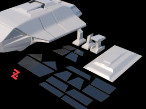 skyfighter - t-47 3D Print Model