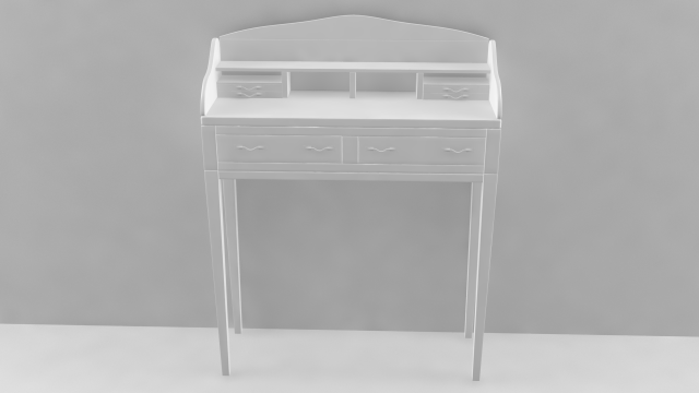 table of study 3D Model .c4d .max .obj .3ds .fbx .stl .blend 