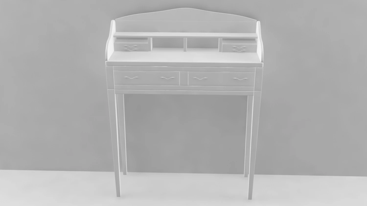 table of study 3D Model .c4d .max .obj .3ds .fbx .stl .blend 