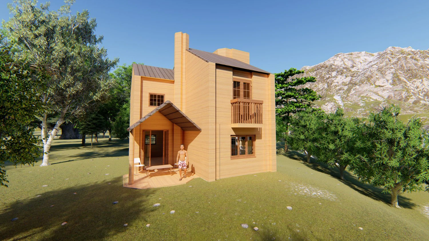 weekend home 3D Model .c4d .max .obj .3ds .fbx .stl .blend 