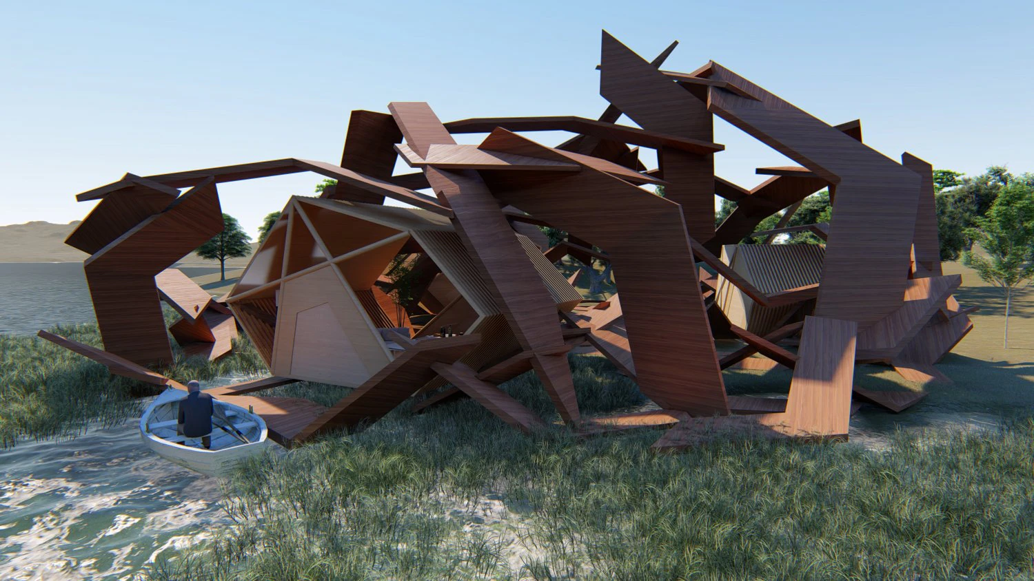 shell near lake 3D Model .c4d .max .obj .3ds .fbx .stl .blend 