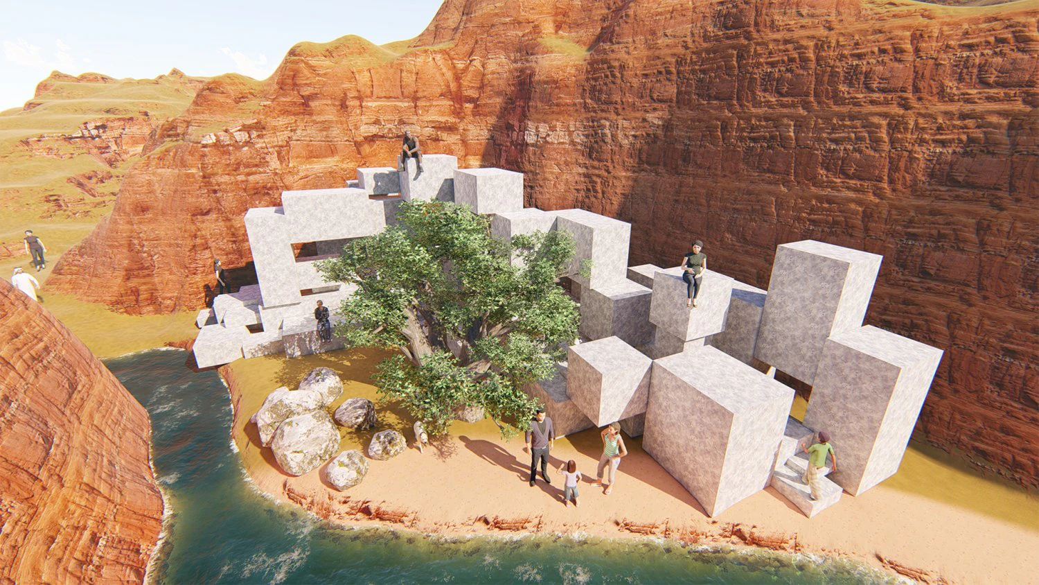 pedra do vale Modelo 3D .c4d .max .obj .3ds .fbx .stl .blend 