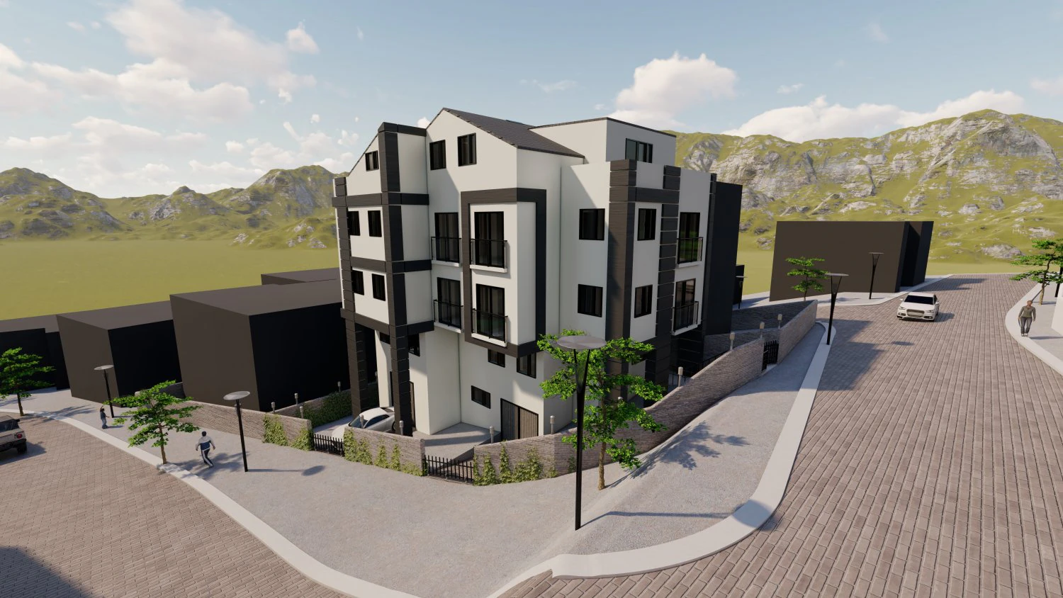 concrete apartment 3D Model .c4d .max .obj .3ds .fbx .stl .blend 