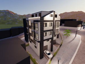 concrete apartment 3D मॉडल