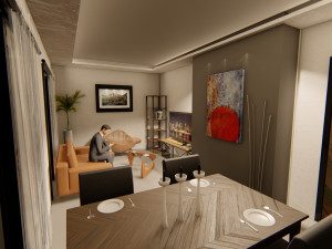 concrete apartment 3D मॉडल