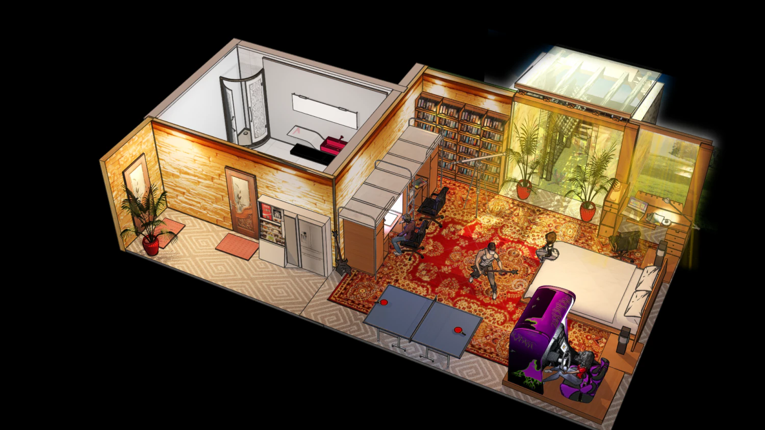 childrens room 3D Model .c4d .max .obj .3ds .fbx .stl .blend