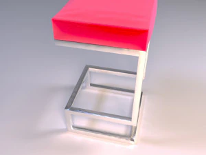 bar stool velvet 3D Model