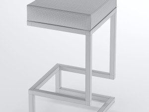 bar stool velvet 3D 모델
