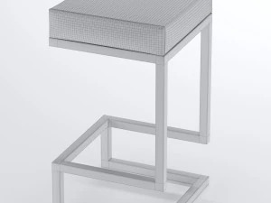 bar stool velvet 3D Model