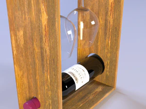 prateleira decorativa para vinho Modelo 3D
