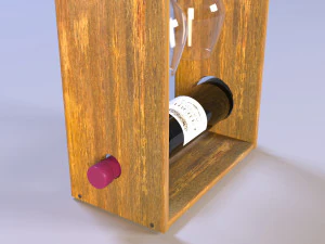 decorative shelf for wine 3D Model