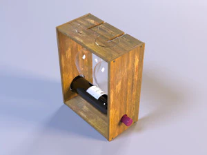 decorative shelf for wine 3D Model