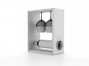 decorative shelf for wine 3D Model