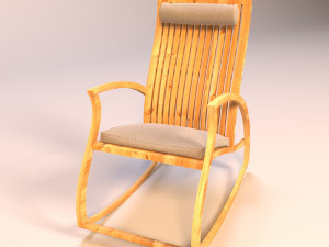 aria teak rocking chair Modelo 3D