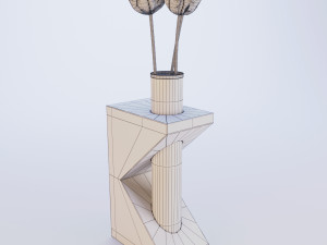vase with tulips 3D Model