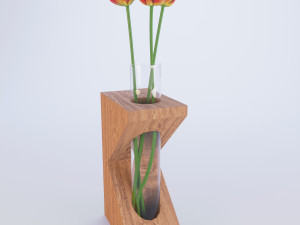 vase with tulips 3D Model